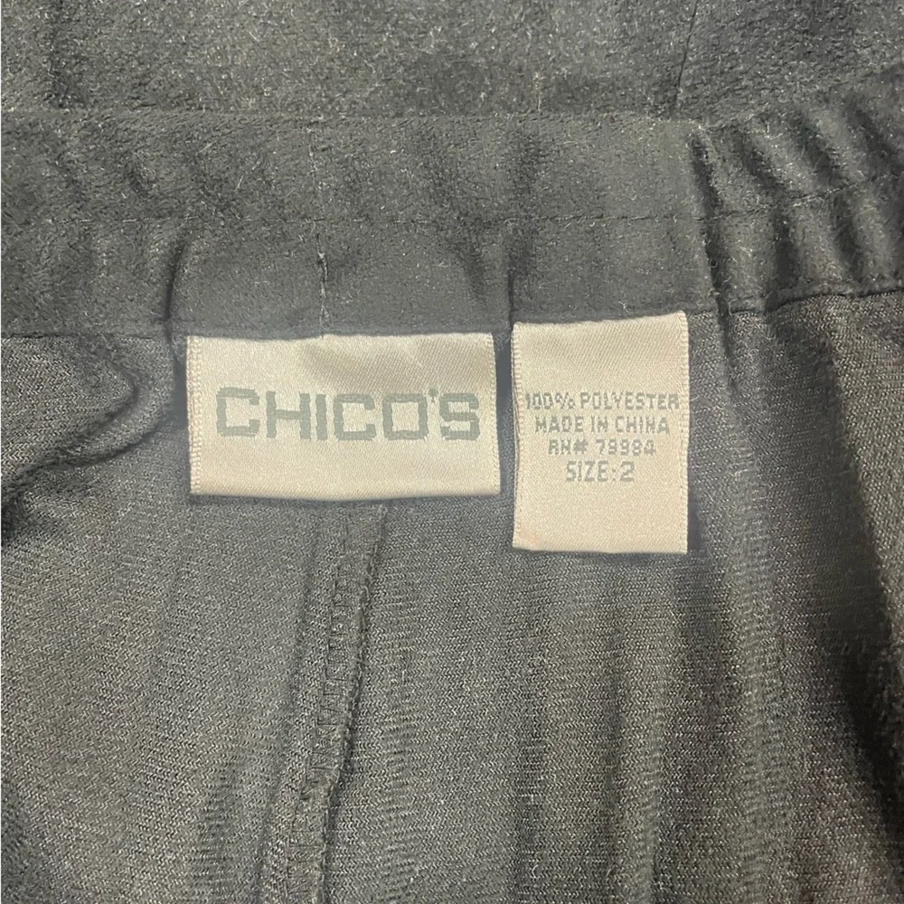 Chicos black faux suede maxi skirt. Womens size large or Chicos size 2.